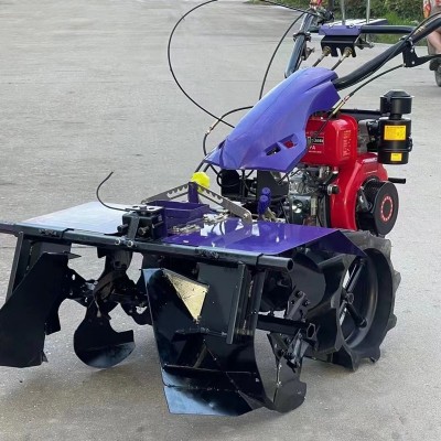 旋耕打埂起壟機寬度可調(diào)草莓起壟一體機柴油四驅旋耕培土起埂機