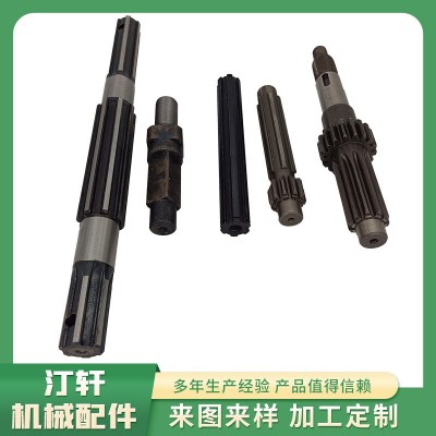 河北廠家生產 大棚卷機花鍵軸 齒輪軸配件 齒輪花鍵軸